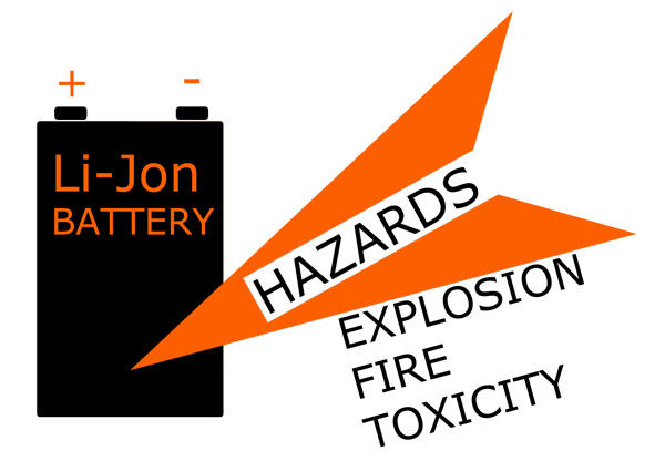 Li-Jon Battery HAZARDS