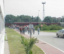 Ewakuacja pracowników - wyjście