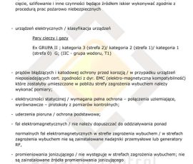 Ocena zagrożenia wybuchem ładowanie baterii akumulatorów wózków. W elektrycznych wózkach magazynowych będą użytkowane baterie wyprodukowane w technologii VRLA. Zawsze liczą się najgorsze możliwe warunki pracy. Podczas ładowania baterii i przez godzinę po zakończeniu ładowania, jest emisja wodoru. strona 8 - źródła zapłonu